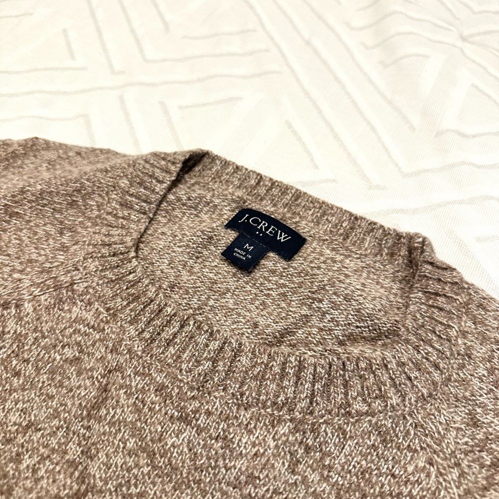 J-Crew Marled rugged merino wool-blend sweater